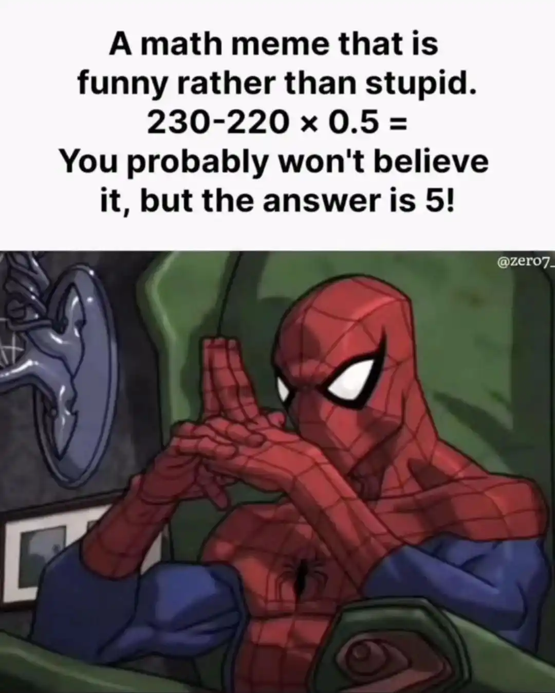 Spiderman math meme thinking hard