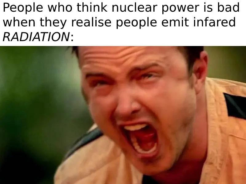 Aaron paul screaming meme panicking over radiation fact