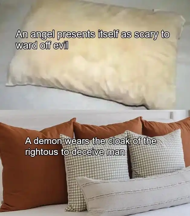 Stained pillow meme reveals duality