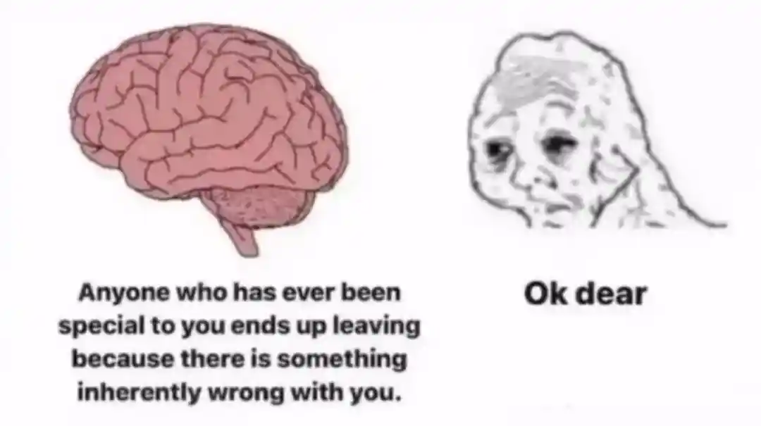 Big brain meme accepts sad harsh truth