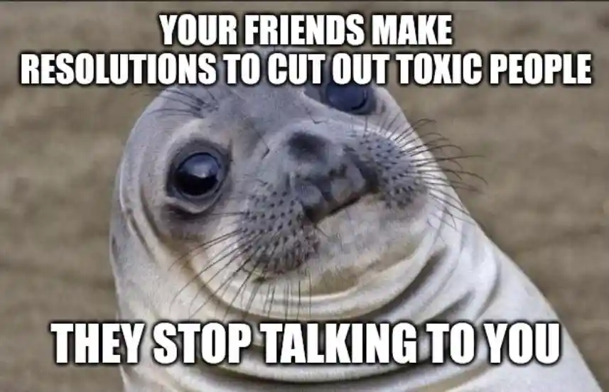 Awkward moment seal meme you are the toxic one