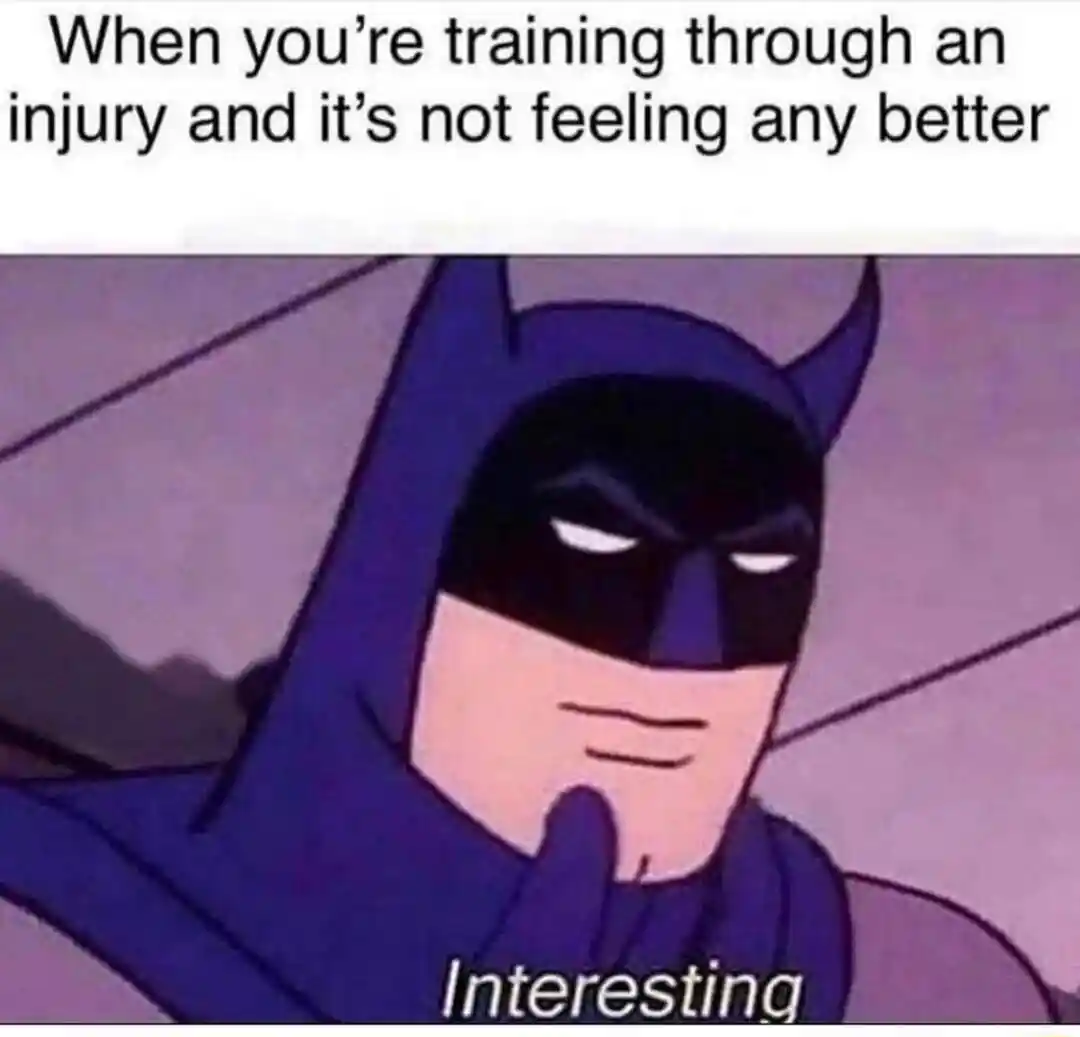 Batman thinking meme hurt training