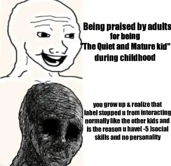 Quiet kid meme has bad social skills