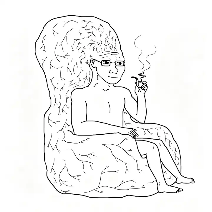big brain wojak meme template