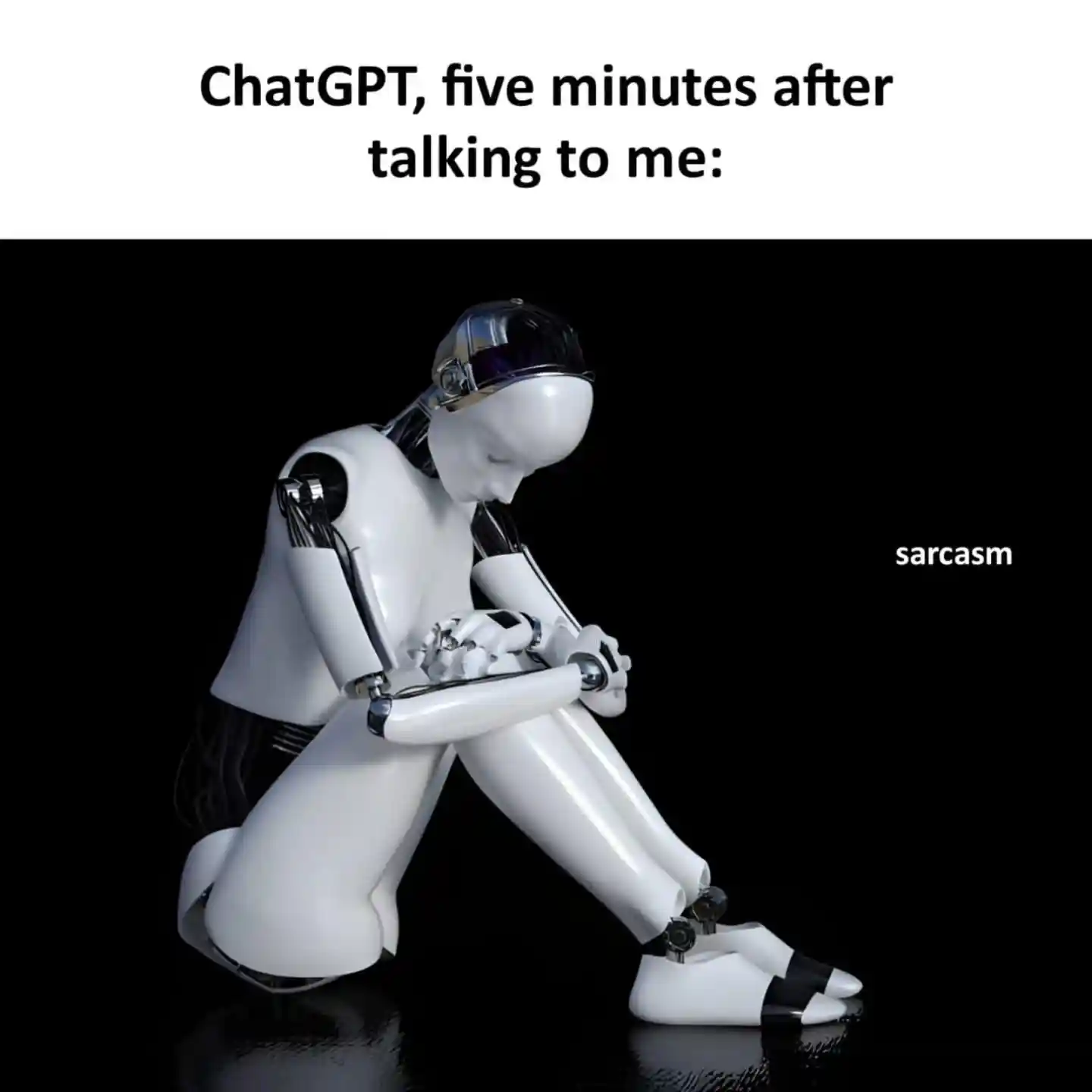 ChatGPT meme sad after talking to user