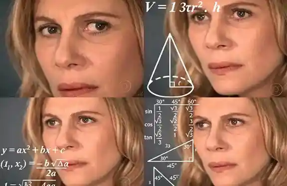 Confused math lady meme