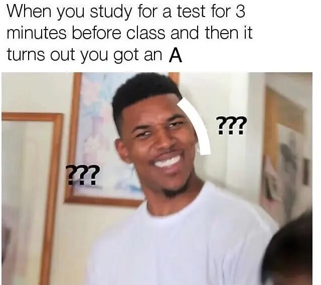Confused nick young meme got unexpected a on test