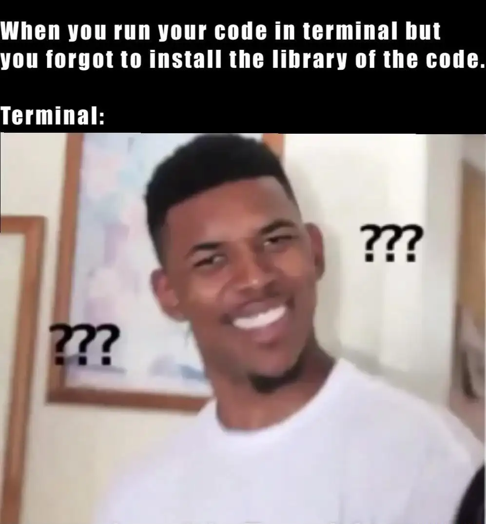 Confused nick young meme code no library
