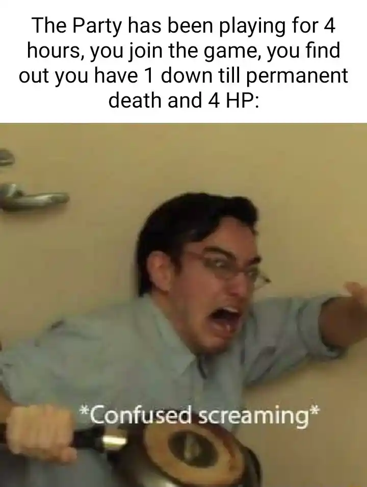 Confused screaming meme joins 4 hp game