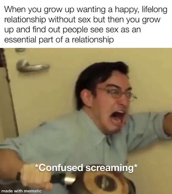 Confused screaming meme shocked by dating norm