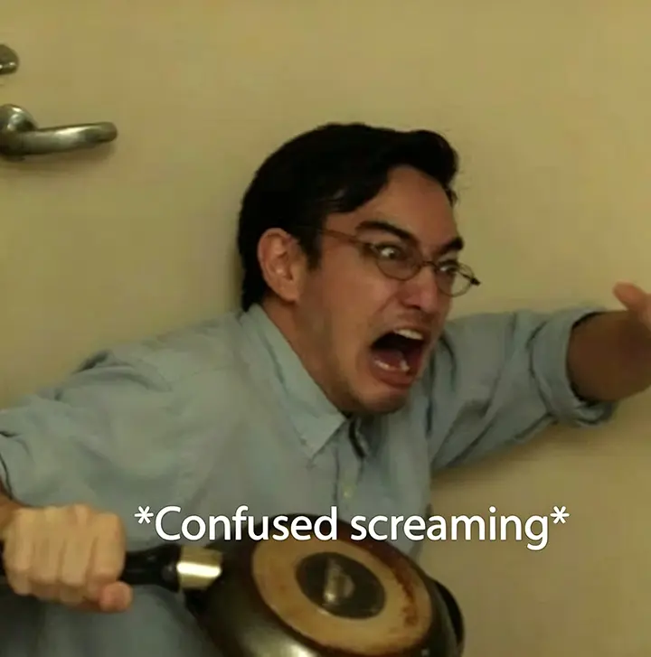 confused screaming meme template