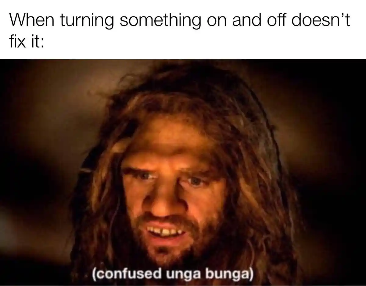 Confused unga bunga meme on off fails