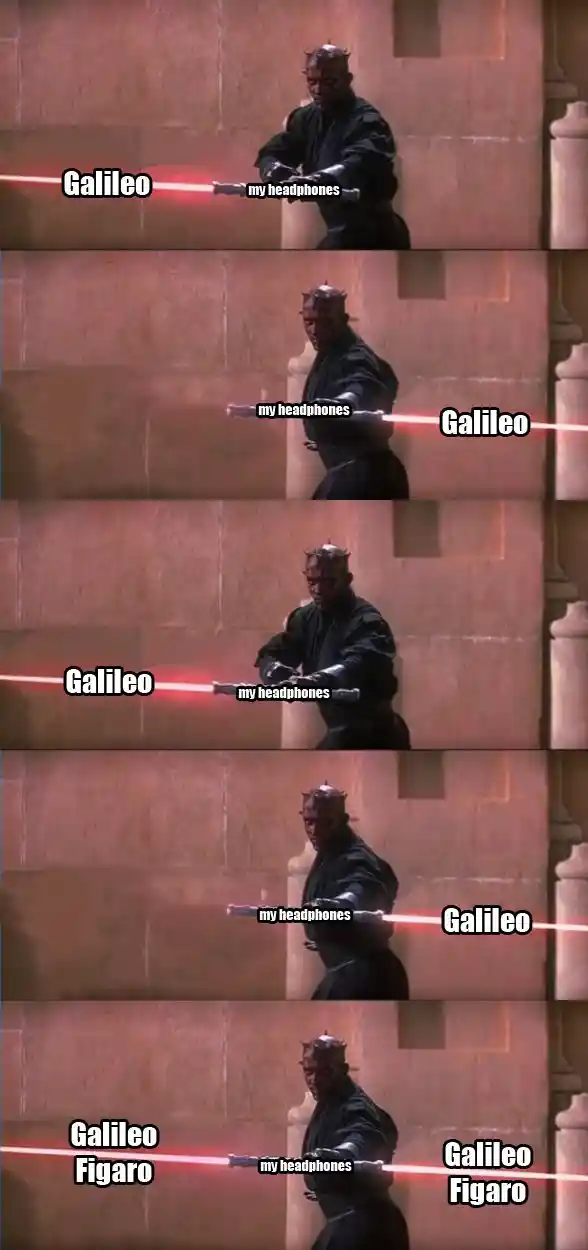 Galileo meme spins headphones