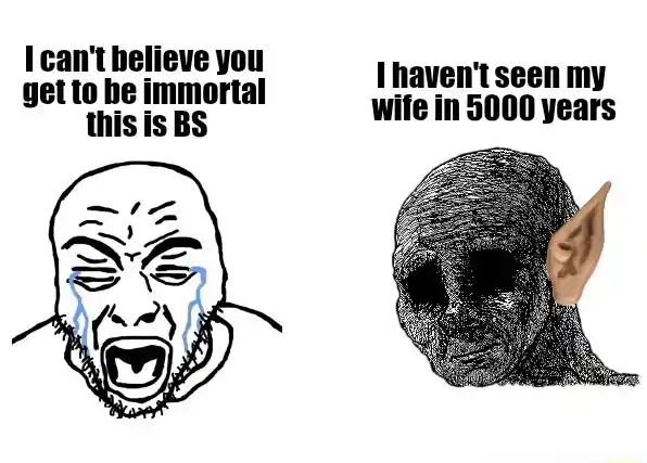Depressed wojak meme missing wife 5000 years