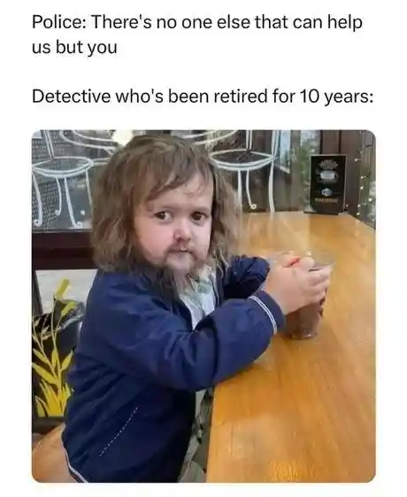 Retired detective meme gets police call