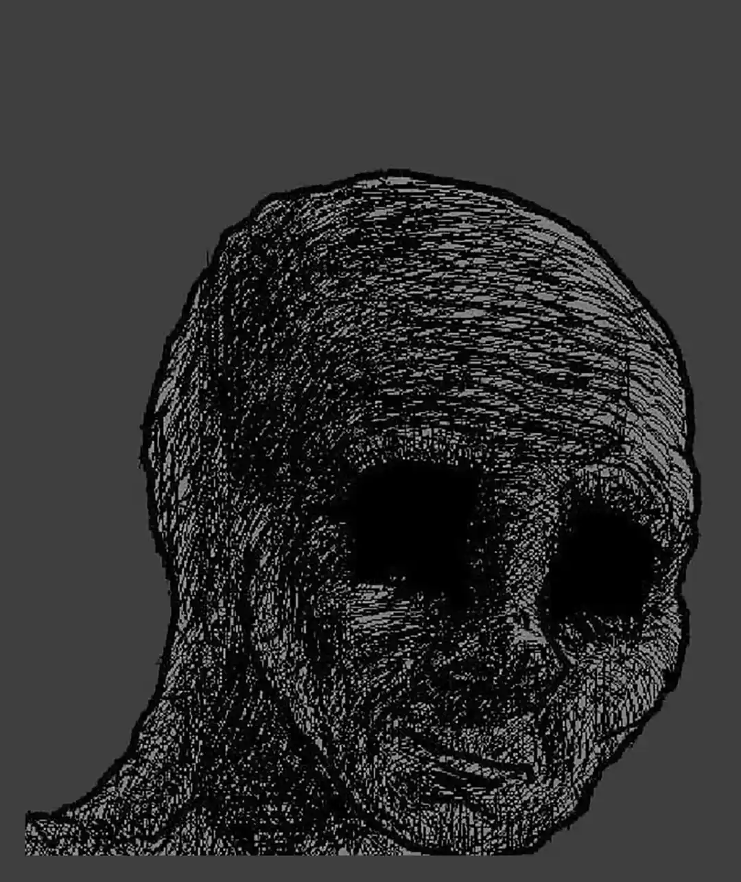 Depressed wojak meme template