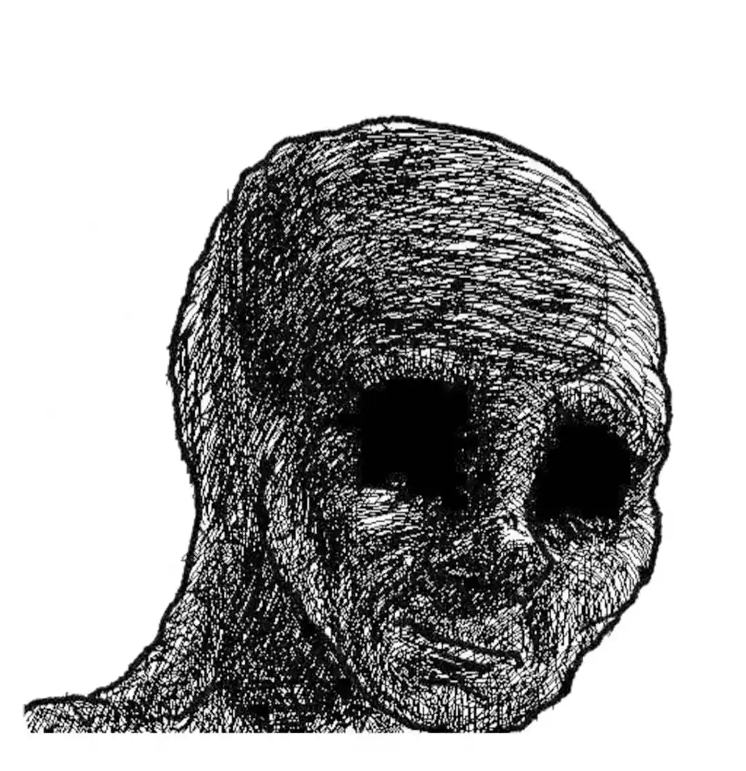 Depressed wojak meme template