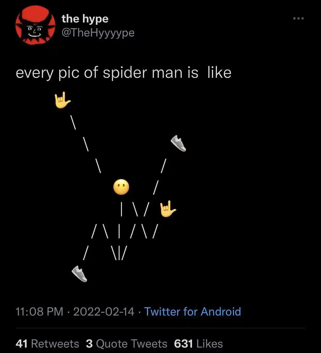 Spider man emoji meme showing his pose