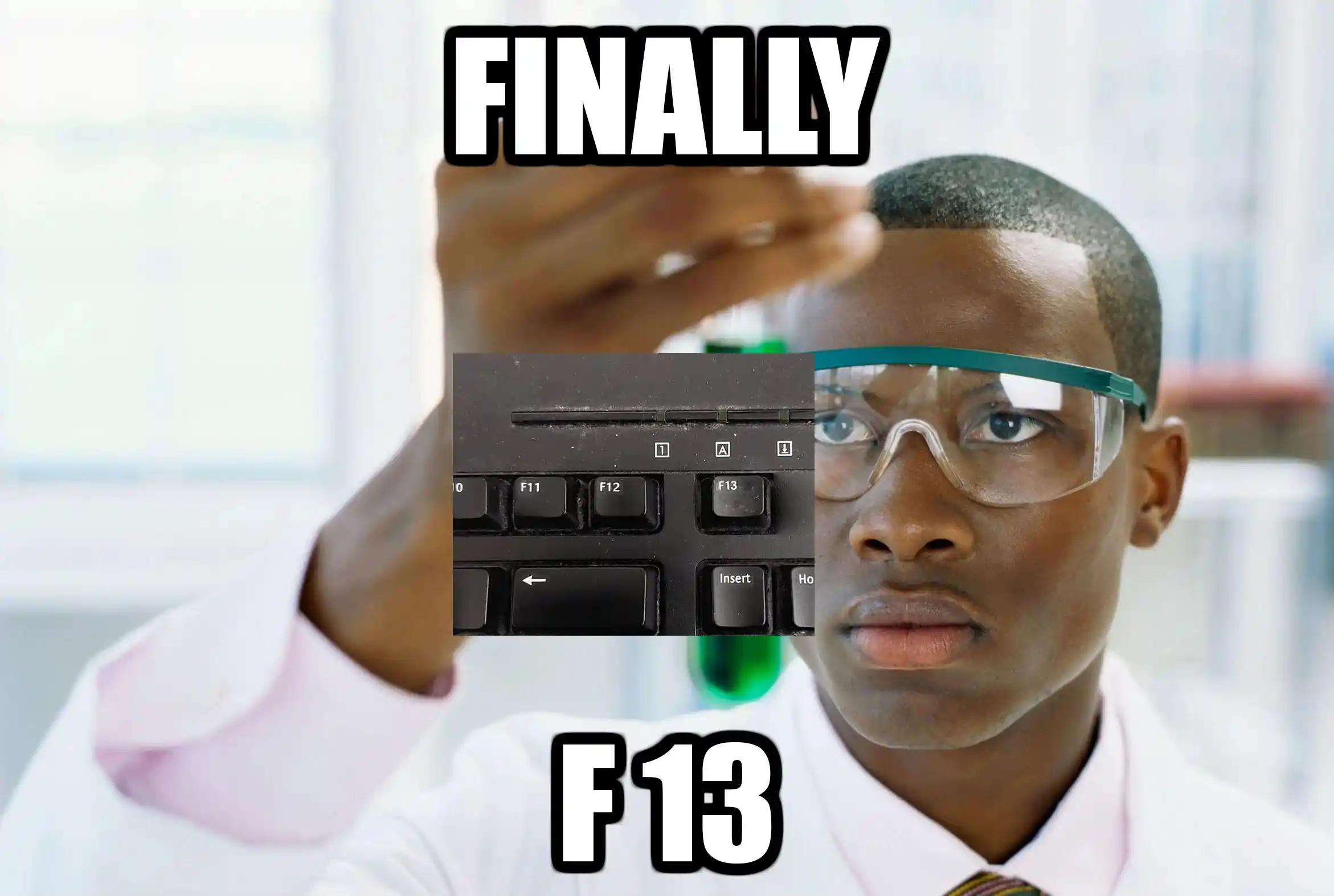 F13 key meme scientist finally finds it