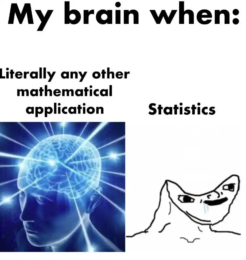 Galaxy brain meme is bad at statistics