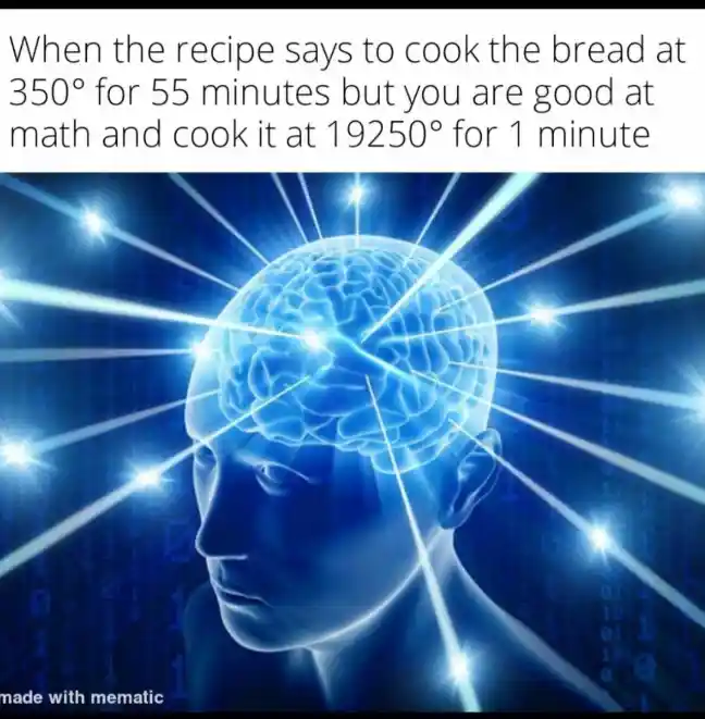 Galaxy brain meme use math bake bread absurdly