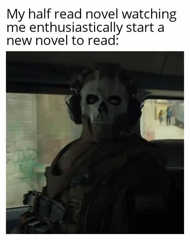 Ghost staring meme sees you try new book