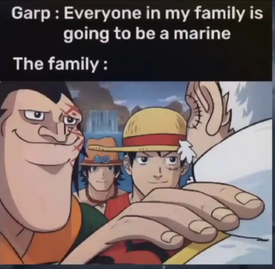 Hand on shoulder meme reacting to family pirate reality