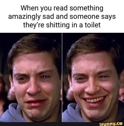 Happy crying peter parker meme sad to forced grin