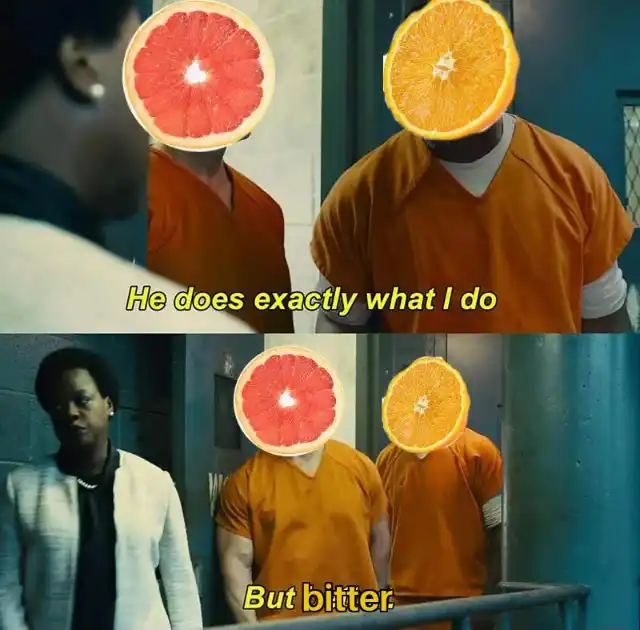 Grapefruit Orange meme same but bitter