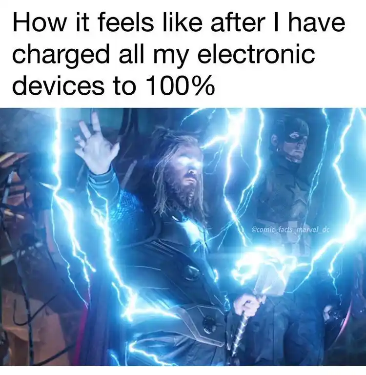 Full charge meme, feeling like Thor