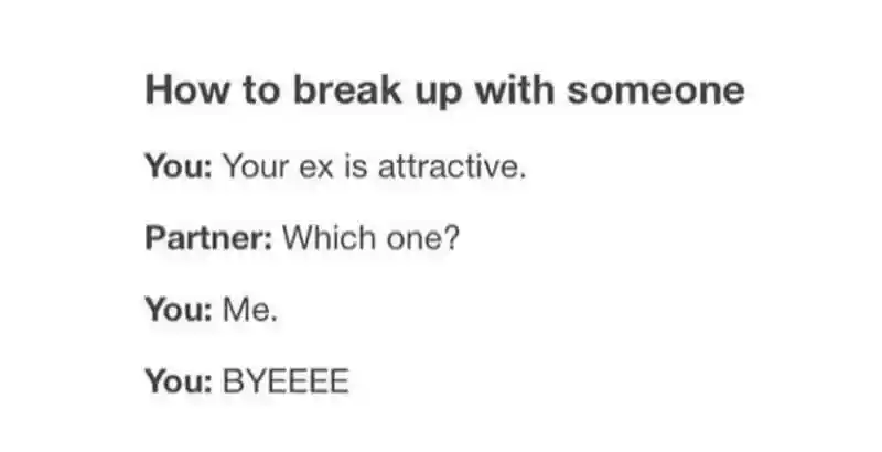 Break up with someone meme silly exit prank