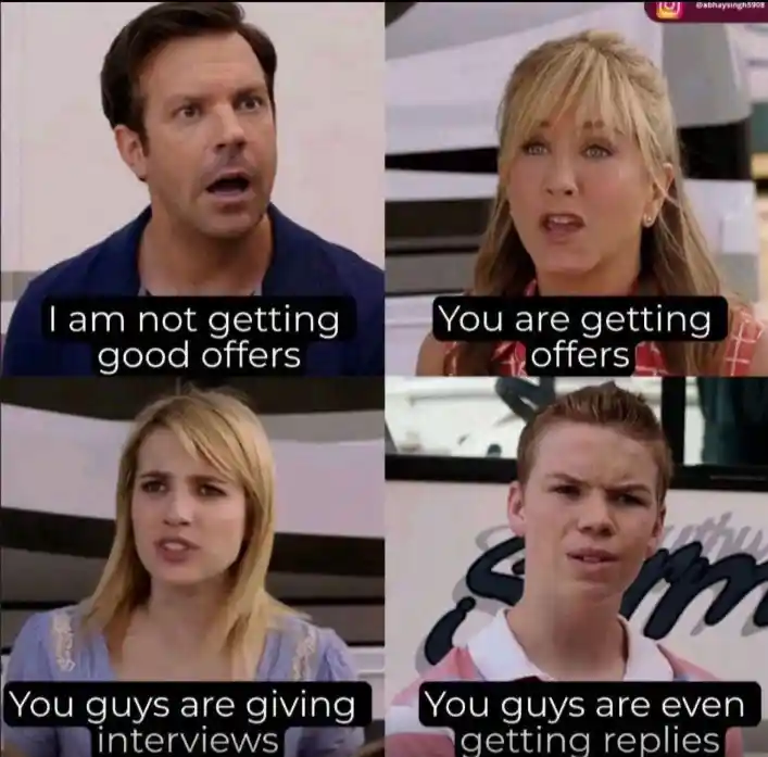 Job hunt meme funny reaction