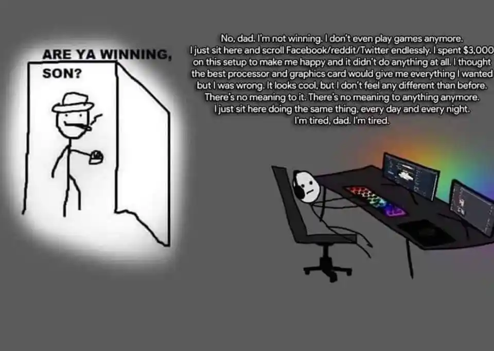 Are ya winning son meme no joy from pc