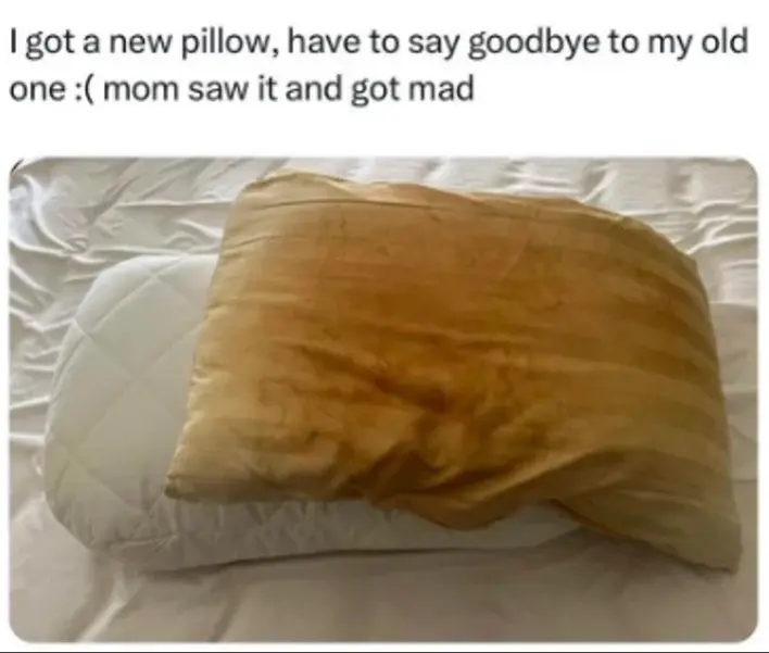 Dirty old pillow meme mom is mad over it