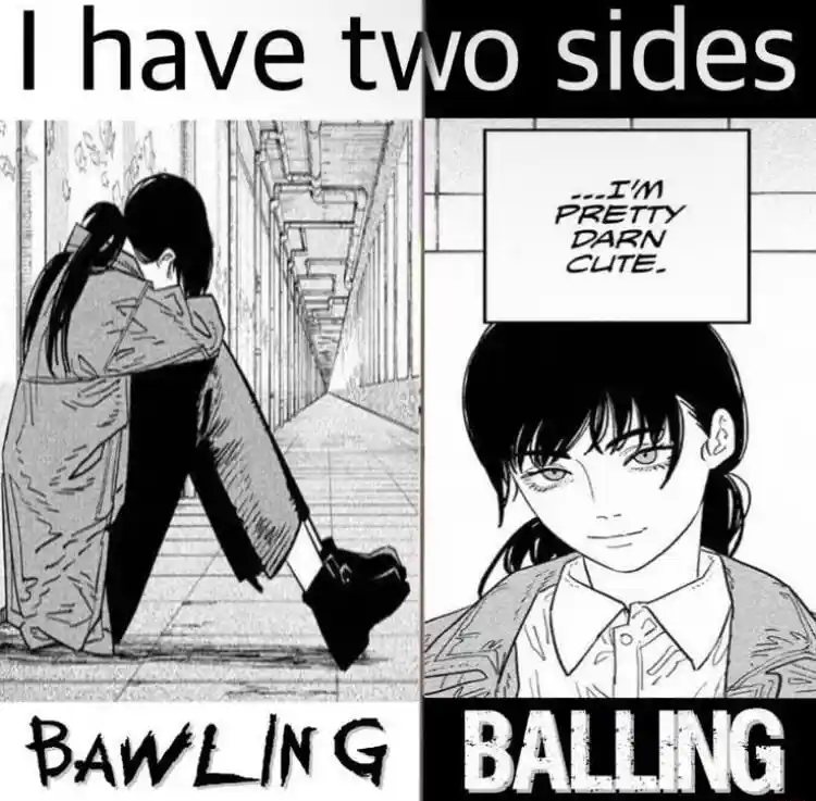 Two sides meme showing bawling balling