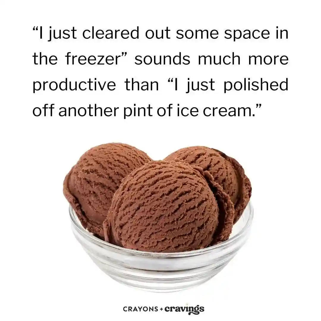 Ice cream meme lying about freezer space