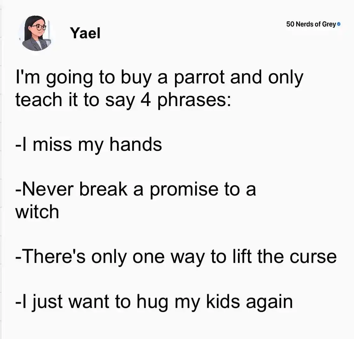 Teach parrot 4 curse phrases meme absurd funny