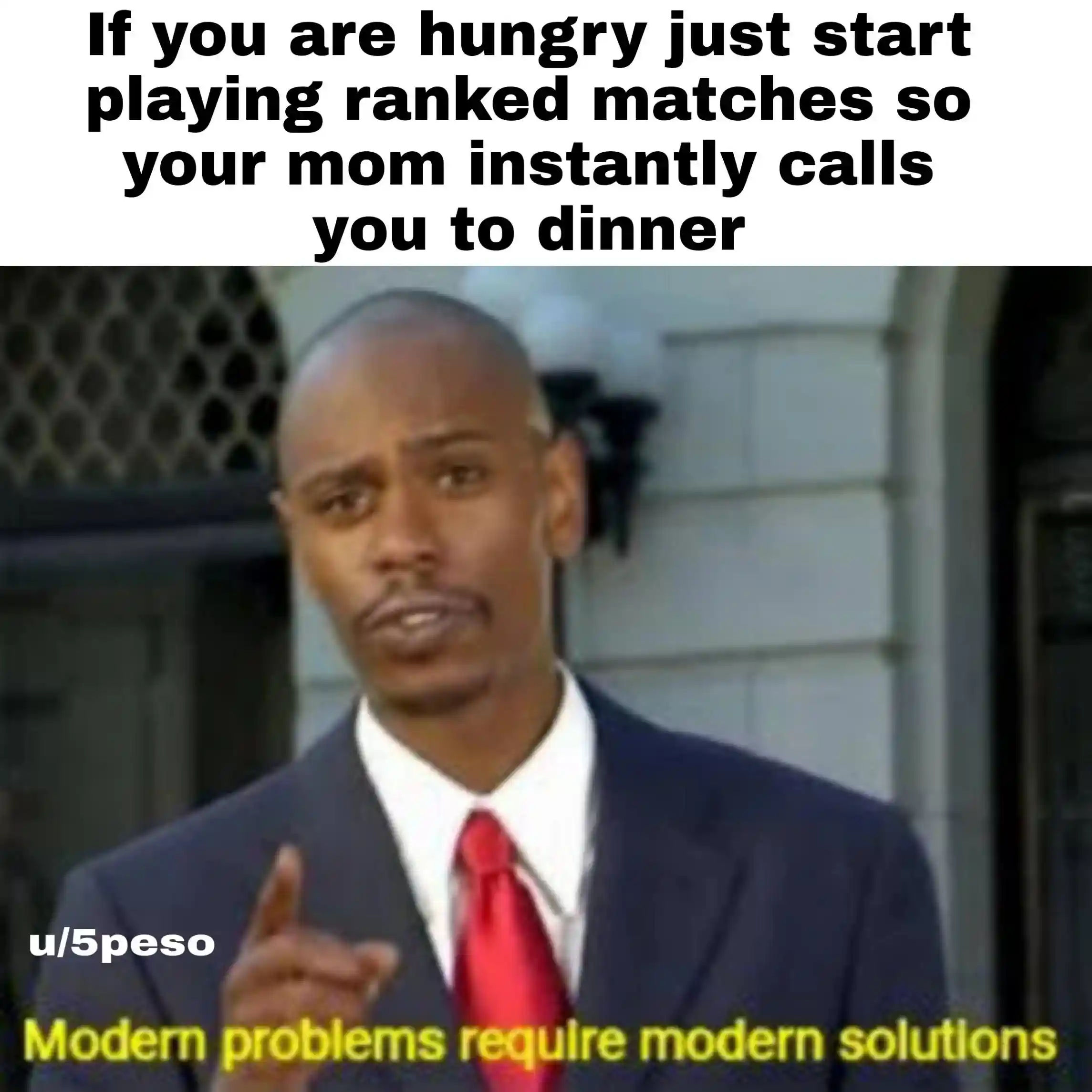 Ranked dinner call meme funny gamer hack
