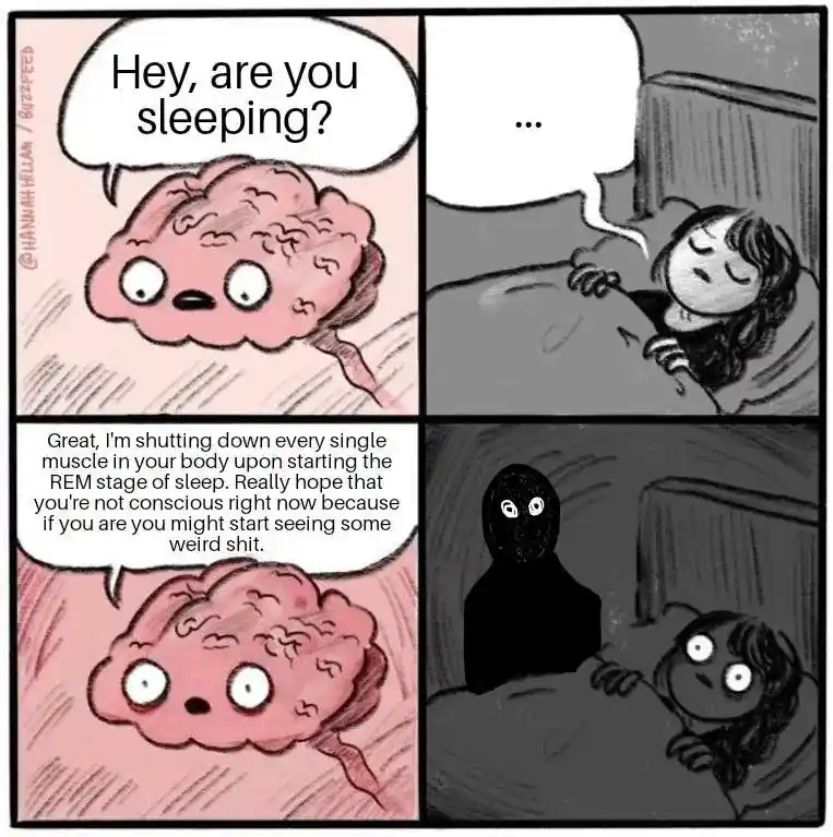 Sleep paralysis meme seeing dark shadow