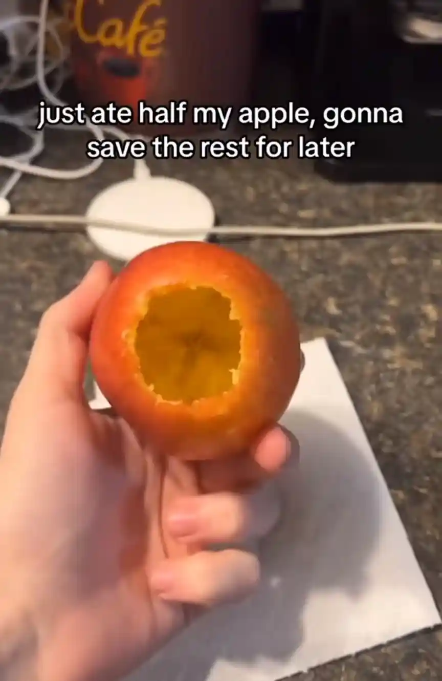 Hollow apple meme saving rest for later