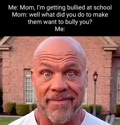 Kurt angle stare meme shocked by mom blaming you
