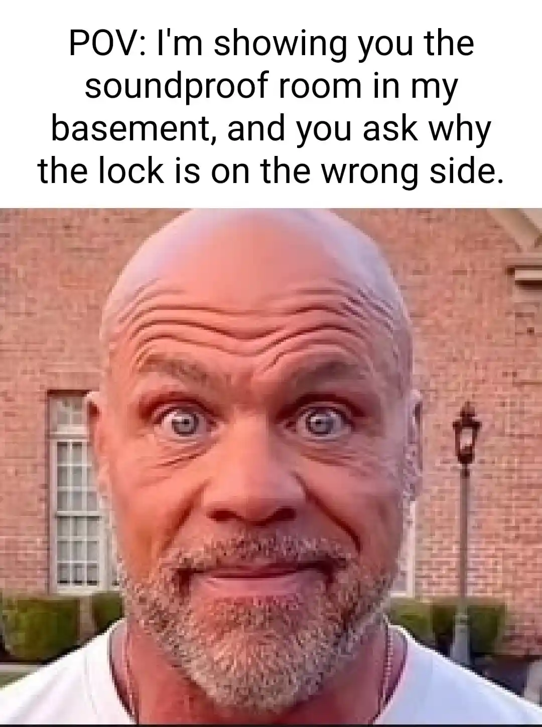 Kurt angle stare meme basement lock joke