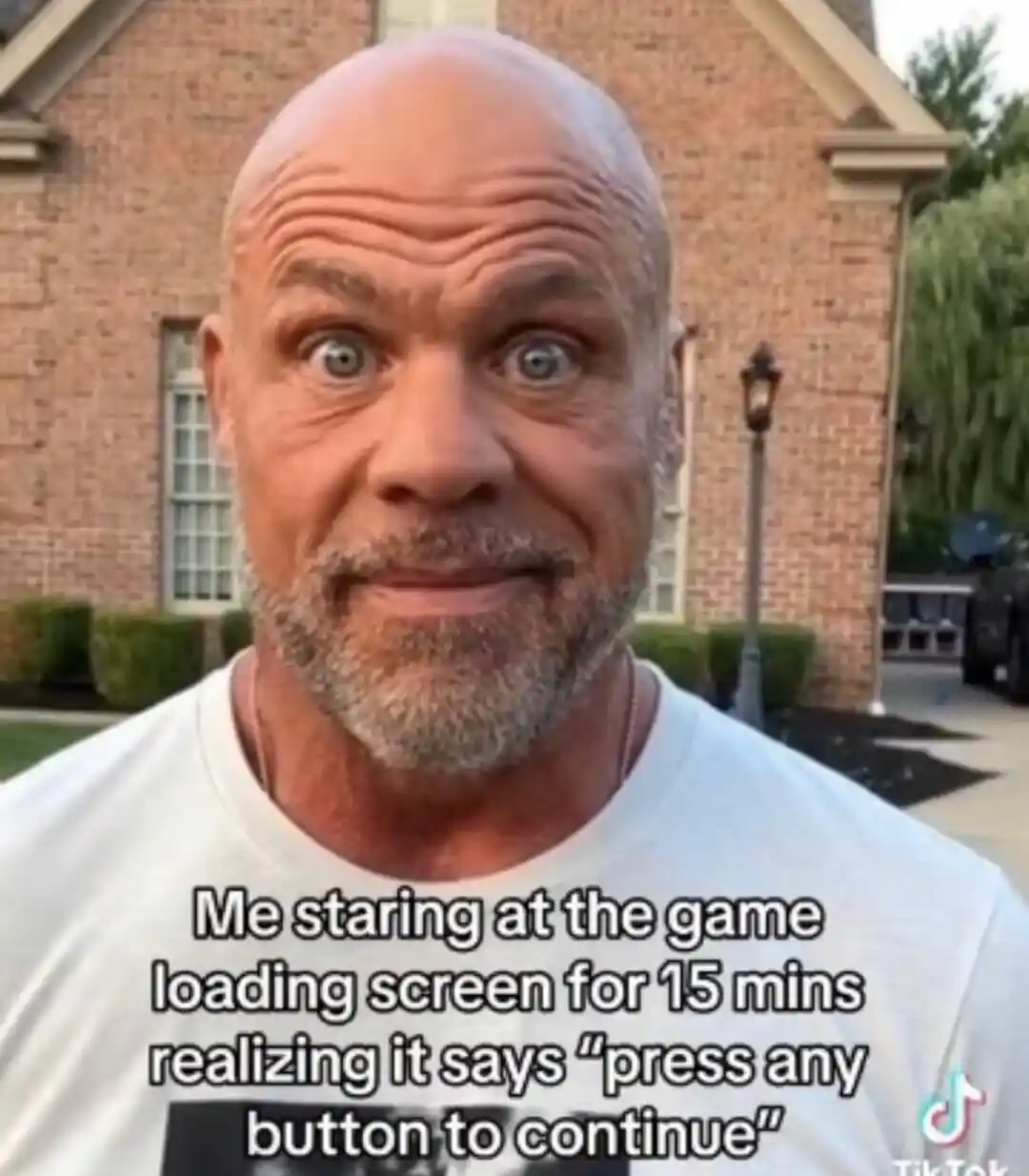 Kurt angle stare meme staring at game load screen