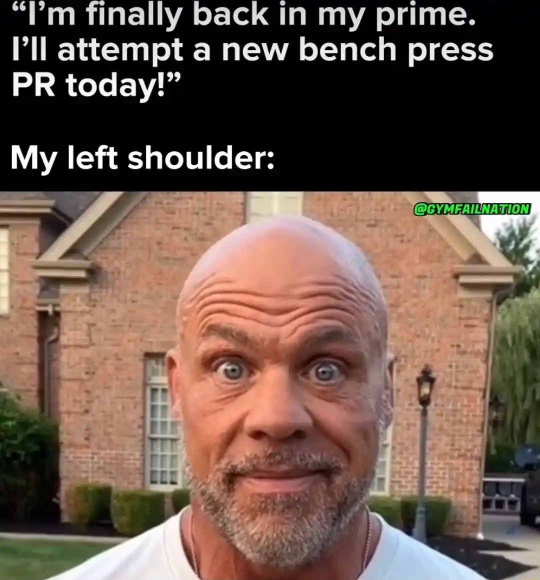 Kurt angle stare meme bench pr arm pain