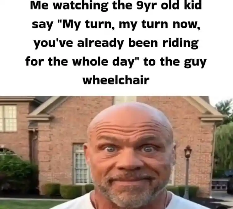 Kurt angle stare meme see kid demand wheelchair turn
