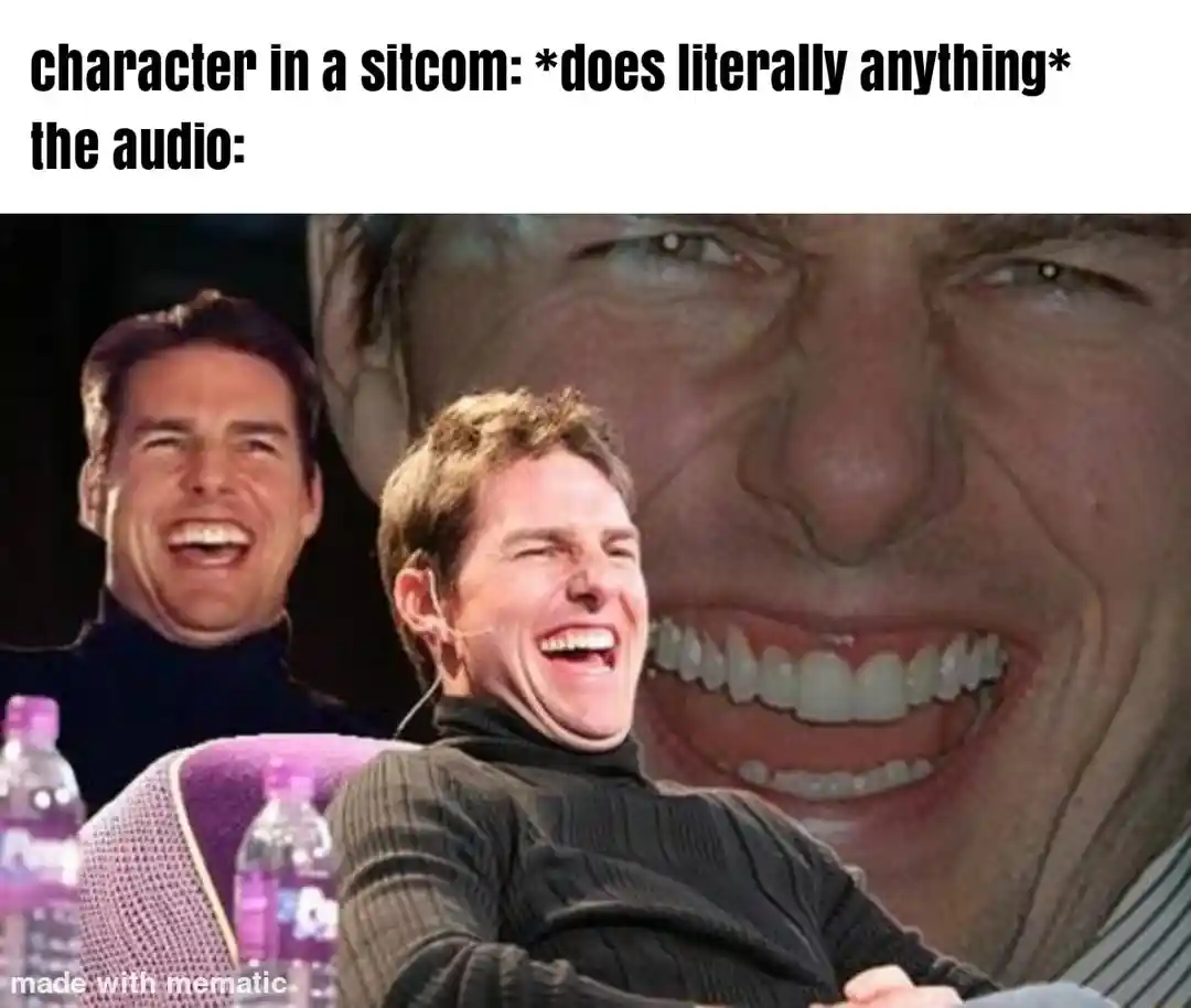 Laughing tom cruise meme laugh at sitcom audio