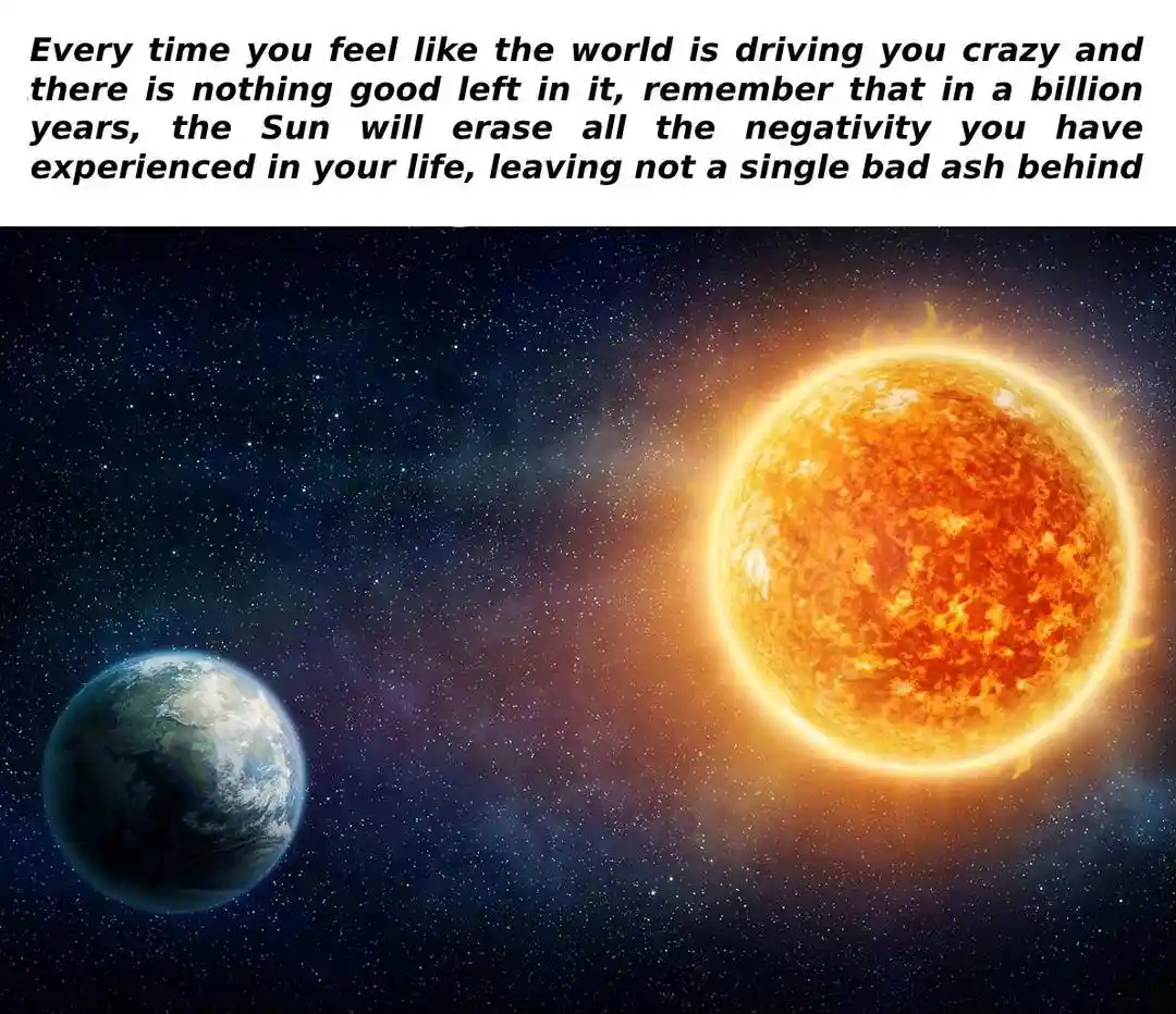 Sun erases negativity meme eases stress