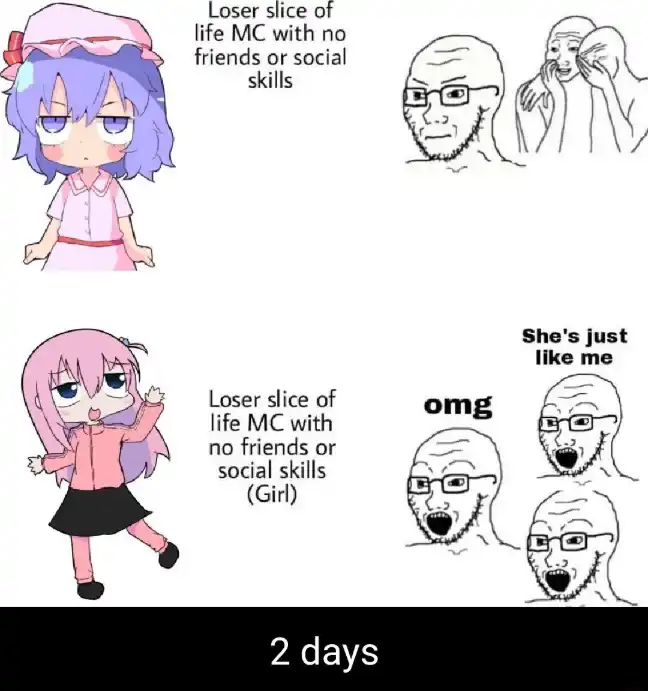 Soyjaks relate to female loser mc meme