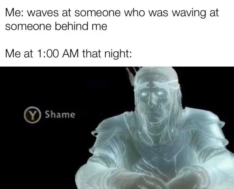 Wrong wave meme late night shame