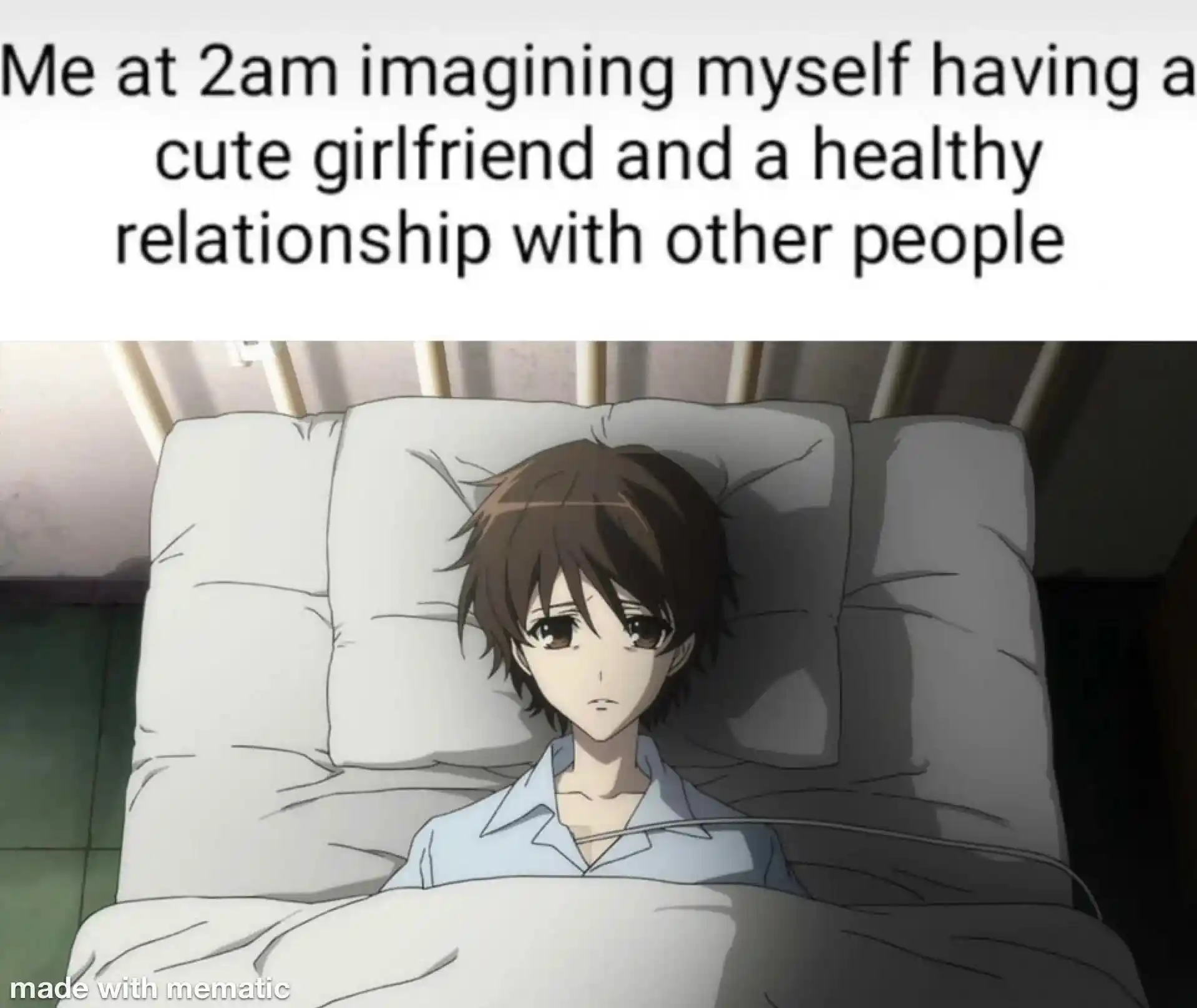 2am girlfriend fantasy meme lying in bed